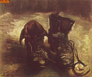 Schuhe mit Schn�rsenkeln nach van Gogh
